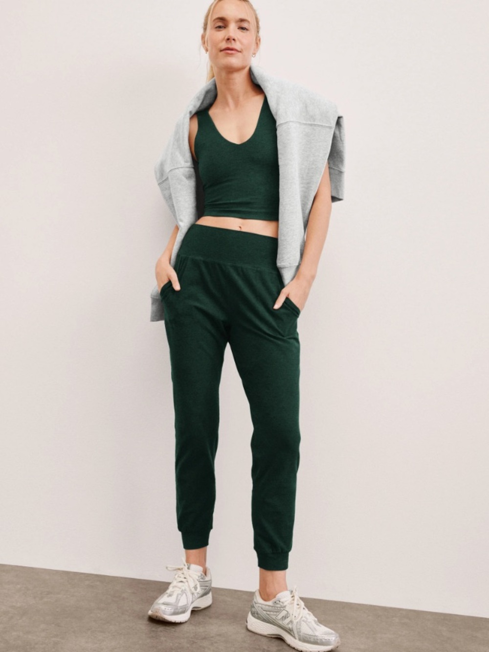 Beyond Yoga Spacedye Midi Jogger, Spruce Green, XS, NWT